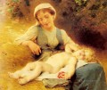 A Mother With Her Sleeping Child Leon Bazile Perrault